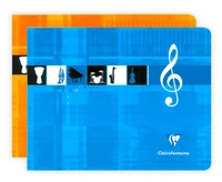 Cahier musique piqué - 22x17 cm paysage - 48 pages 90g (6 portées musicales)