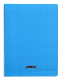 Cahier piqué 8000 Polypro - 24x32 cm - 96 pages grands carreaux 90g - Bleu