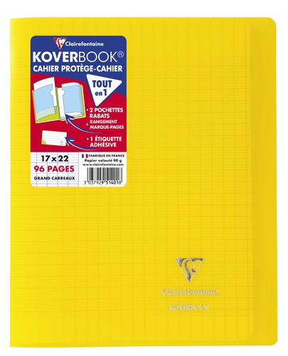 CAHIER PIQUE COVERBOOK 17 X 22 CM 96 PAGES SEYES