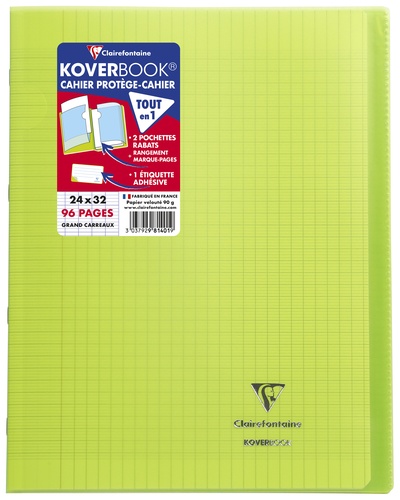 CAHIER PIQUE COVERBOOK 24 X 32 CM - 96 PAGES - SEYES