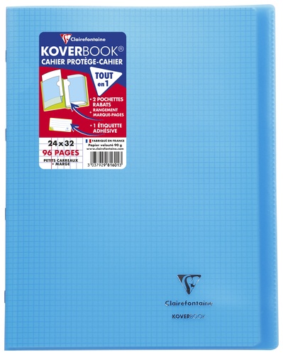 CAHIER PIQUE KOVERBOOK 24 X 32 CM - 96 PAGES - 5X5 ASSORTIES