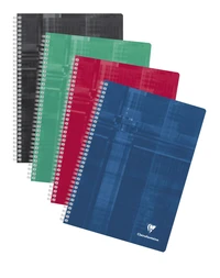 Cahier reliure intégrale a4 - 180 pages petits carreaux 5x5 90g