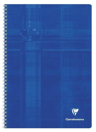 Cahier Clairefontaine Spirale A4 - 224 Pages Petit Carreaux - Papier Velouté 90g - Fabriqué En France