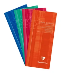 Carnet de bord enseignant piqué 8,5x20cm - 32 pages microperforées avec marges détachables 110g