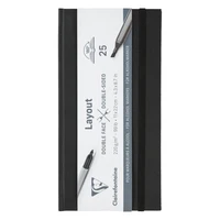 Carnet ouverture à plat layout double face 11x22cm 25f 220g