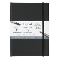 Carnet ouverture à plat layout double face a5 25f 220g