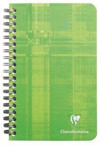 CLAIREFONTAINE - CARNET SPIRALE 11*17 SEYES 100 PAGES