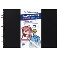 Carnet spiralé layout illustration manga comics a4 75f 100g