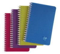 Carnet spirale Linicolor polypro 11x17 cm 100 pages ligné - Coloris assortis