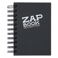 Carnet spiralé Zap Book A6 - 160 feuilles 80g - Noir