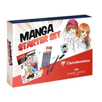 Coffret starter set manga bloc manga clairefontaine a5 et feutres goldfaber sket