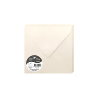 Enveloppe pollen 165x165 ivoire irise pqt 20