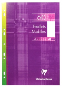 CLAIREFONTAINE - FEUILLES MOBILES PERFOREES 21*29 DESSIN 125G 60 PAGES