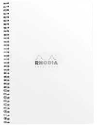 Notebook rhodia classic reliure intégrale - 22,5x29,7 cm - 160 pages détachables petits carreaux 5x5 avec cadre en-tête 80g