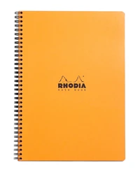 Notebook rhodia classic reliure intégrale - 22,5x29,7 cm - 160 pages détachables petits carreaux 5x5 avec cadre en-tête 80g