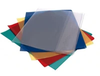 Protège-cahier Cristal Luxe 17x22 cm transparent Bleu