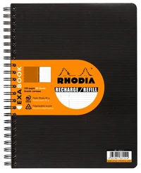 Recharge exabook rhodiactive - reliure intégrale a4+ - 160 pages lignés 90g avec cadre en-tête 80g