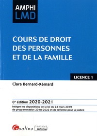Clara Bernard-Xémard - Cours de droit des personnes et de la famille.