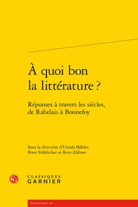 A quoi bon la littérature ?