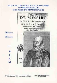 Bulletin de la société internationale des amis de Montaigne Tome 50, Année 5, 2e semestre 2009