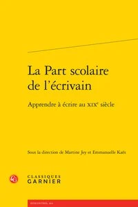 La part scolaire de l'écrivain