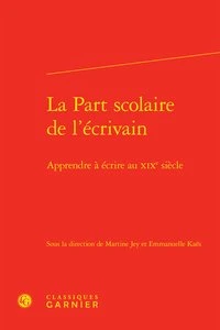 La part scolaire de l'écrivain