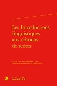 Les introductions linguistiques aux éditions de textes
