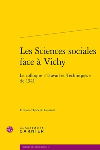 Les sciences sociales face à Vichy