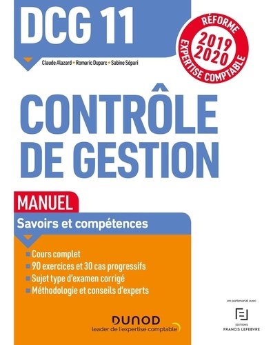 Contrôle de gestion DCG11. Manuel  Edition 2019-2020