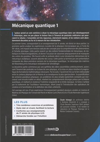 Mécanique quantique. Tome 1, Fondements et premières applications 3e édition