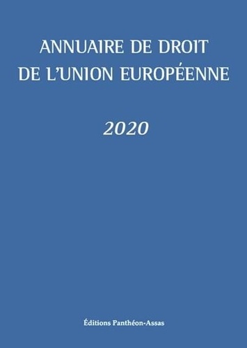 Annuaire de droit de l'Union européenne  Edition 2020
