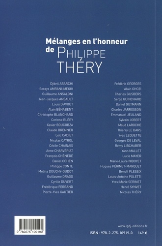 Mélanges en l'honneur de Philippe Thery. Les coutures du droit