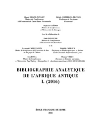 Claude Briand-Ponsart et Michèle Coltelloni-Trannoy - Bibliographie analytique de l’Afrique antique L (2016).