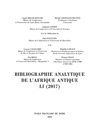 Claude Briand-Ponsart et Michèle Coltelloni-Trannoy - Bibliographie analytique de l’Afrique antique LI (2017).