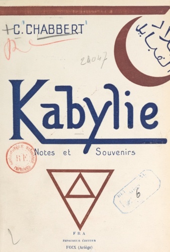 Kabylie. Notes et souvenirs