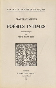 Claude Chappuys - Poésies intimes.