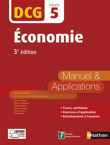 Economie DCG 5. Manuel & Applications 3e édition