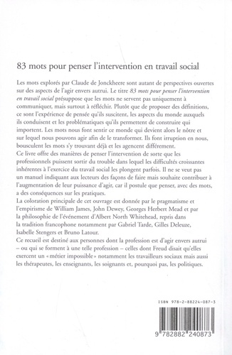 83 mots pour penser l'intervention en travail social