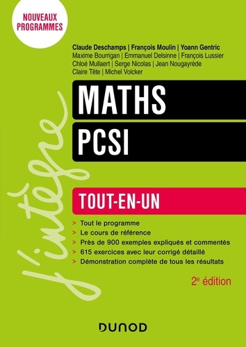 Maths PCSI. Tout-en-un 2e édition