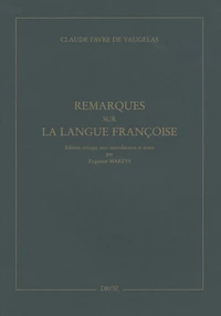 Remarques sur la langue françoise