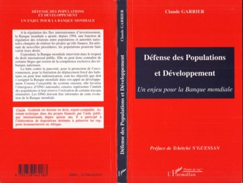 Claude Garrier - Défense des populations et développement - Un enjeu pour la Banque mondiale.