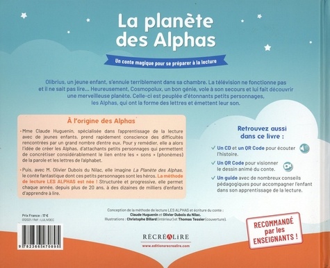 La Planète des Alphas. Un conte magique pour se préparer à la lecture. Avec 1 guide pédagogique complet  avec 1 CD audio