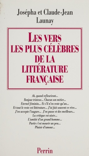 Les vers les plus célèbres de la littérature Française