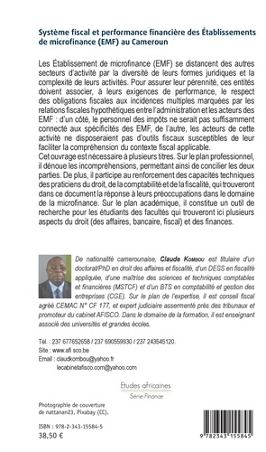 Système fiscal et performance financière des Etablissements de microfinance (EMF) au Cameroun