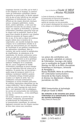 Communiquer l'information scientifique. Ethique du journalisme et stratégies des organisations