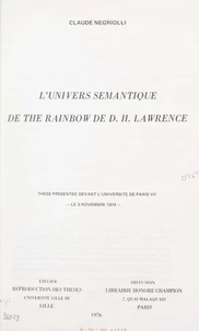 L'univers sémantique de "The Rainbow" de D.H. Lawrence