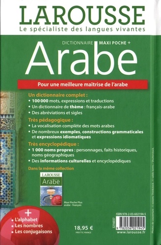 Dictionnaire Maxi Poche + Arabe. Français-arabe