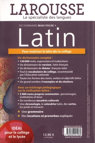Dictionnaire Maxi poche + Latin. Français-latin ; Latin-français