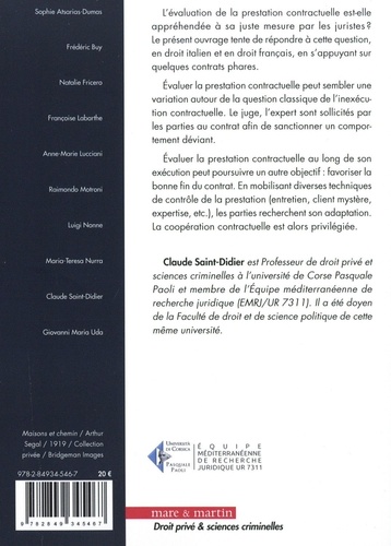 L'évaluation de la prestation contractuelle en droit français et en droit italien