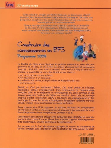 Construire des connaissances en EPS. Programmes 2008
